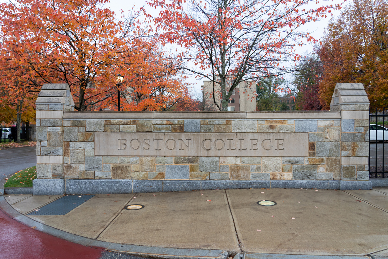 boston college wall