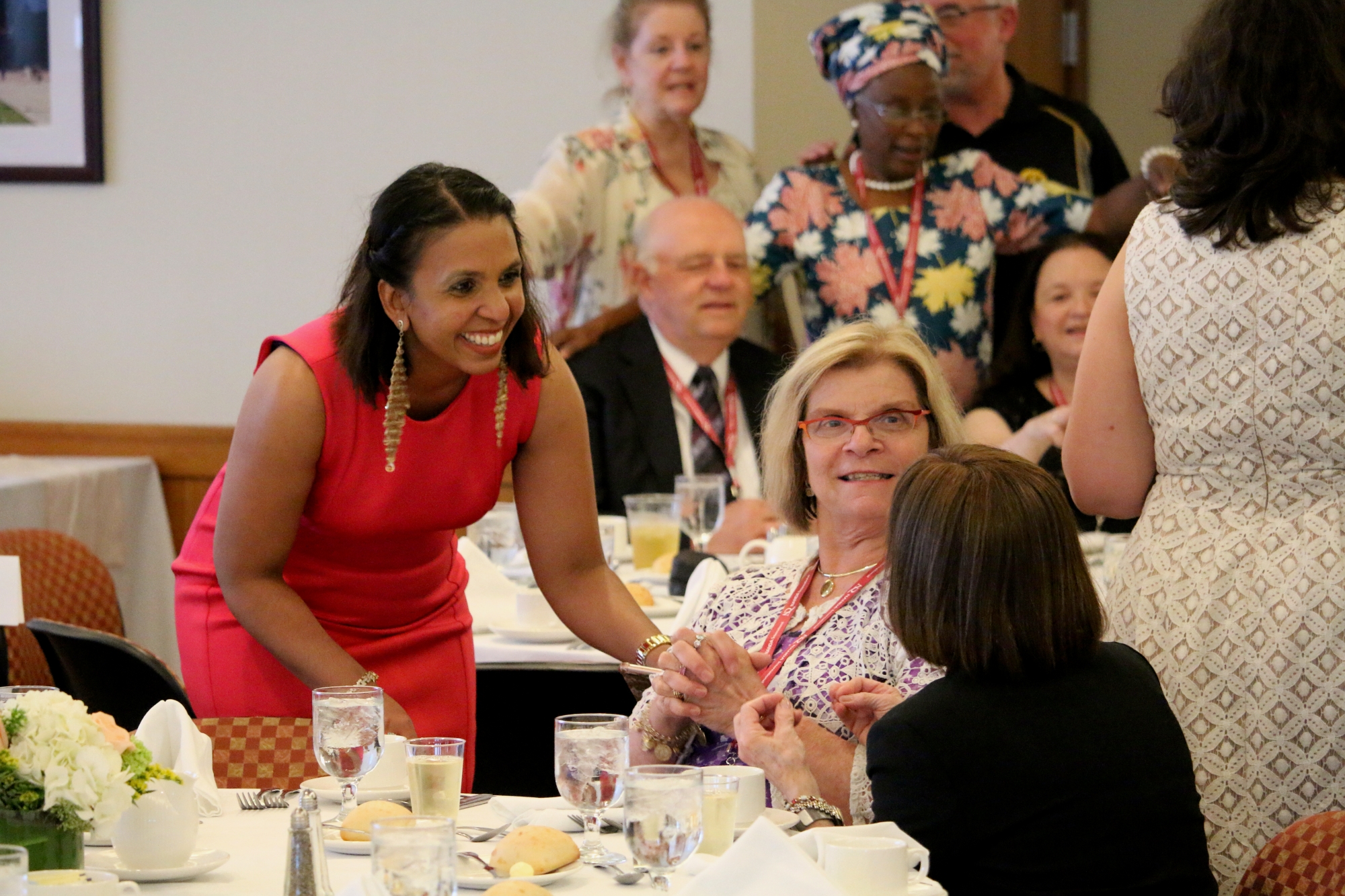 members at conference dinner