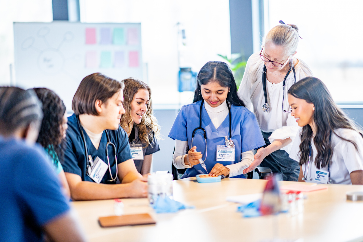 undergraduate nurses in class